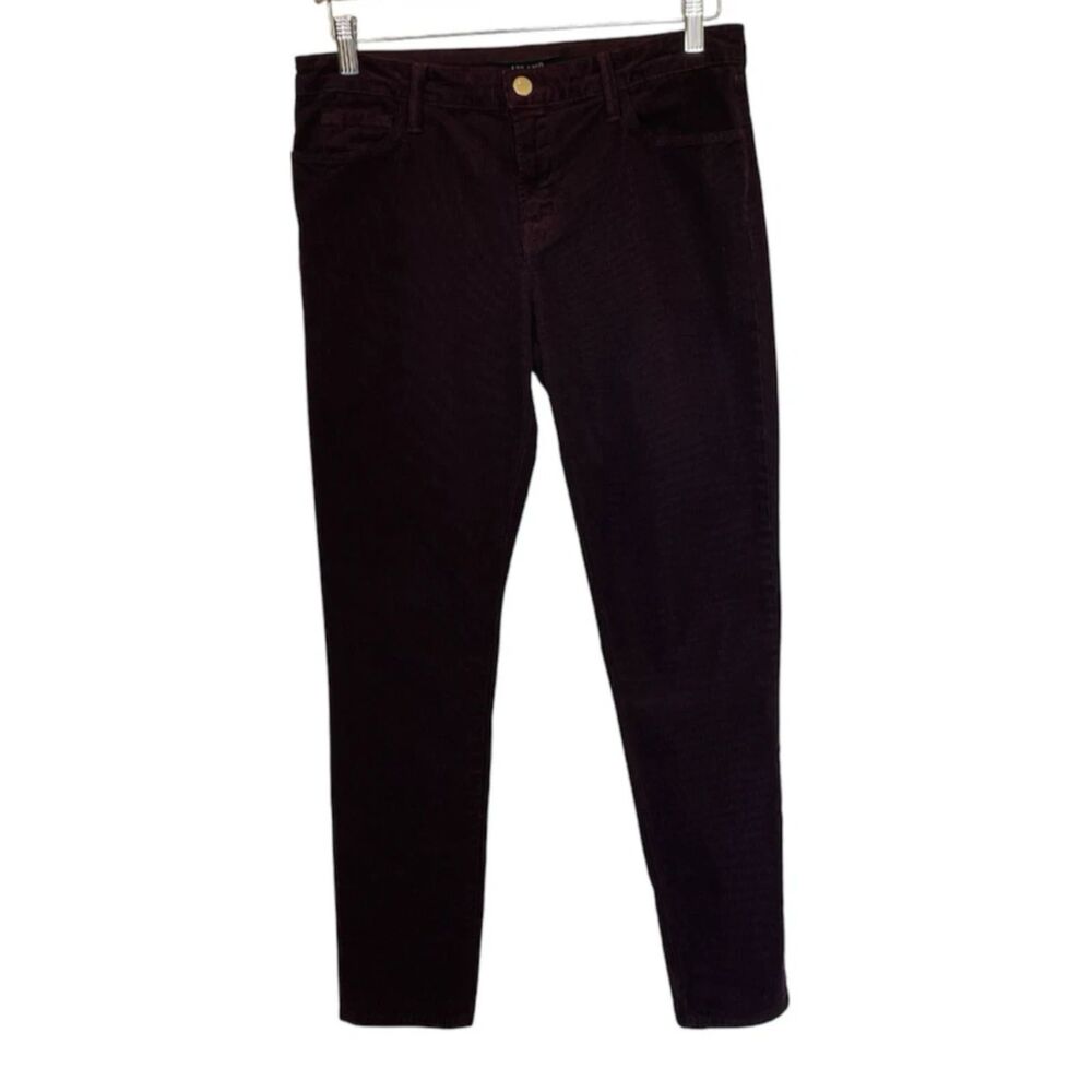J Brand Women's BlackBerry Mid Rise Corduroy Skinny Pants Size 30 (Fit 31x29)